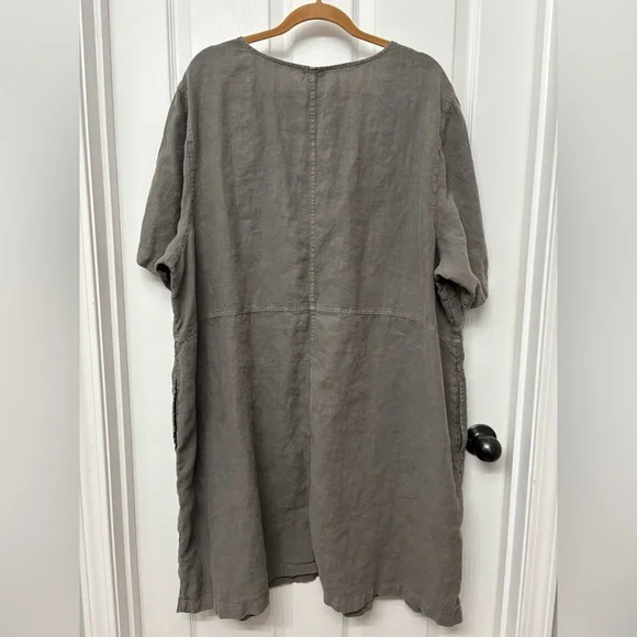 Gray Linen Shift Dress | Pure Jill 4X - Picture 8 of 11